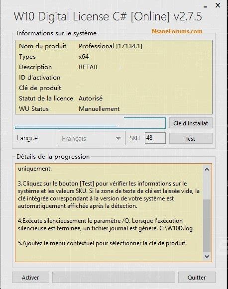 French-windows digital-license-2.7.5-activation